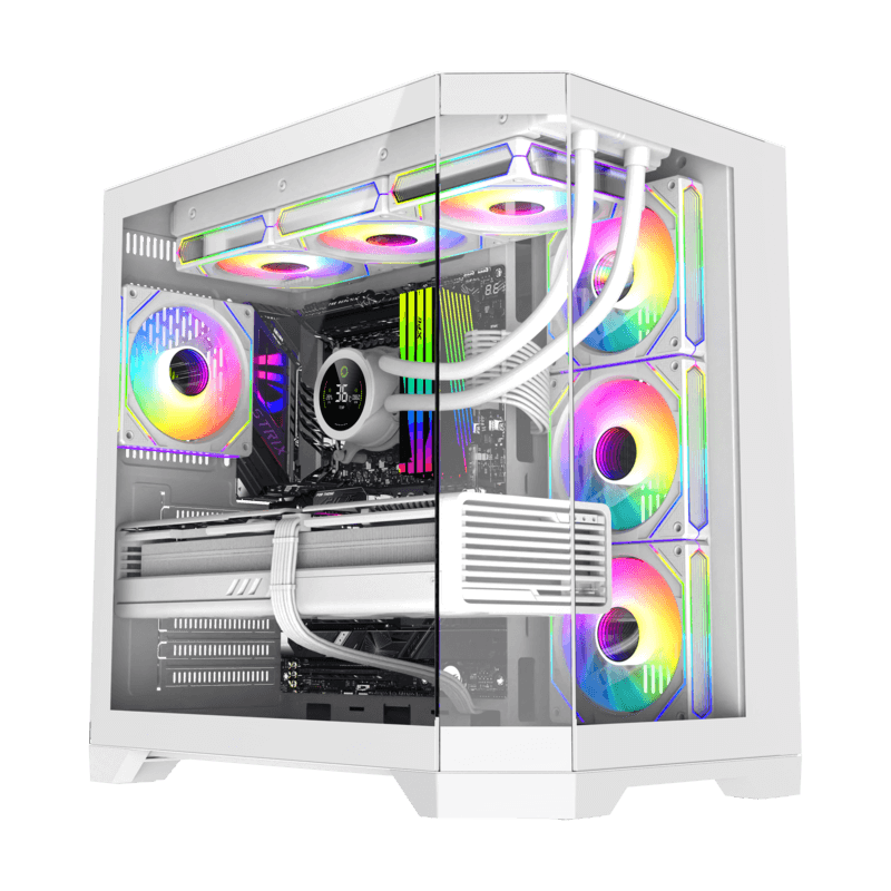 GAMEMAX HYPE-A White ATX ARGB GAMING CASE GAMEMAX HYPE-A White ATX ARGB GAMING CASE